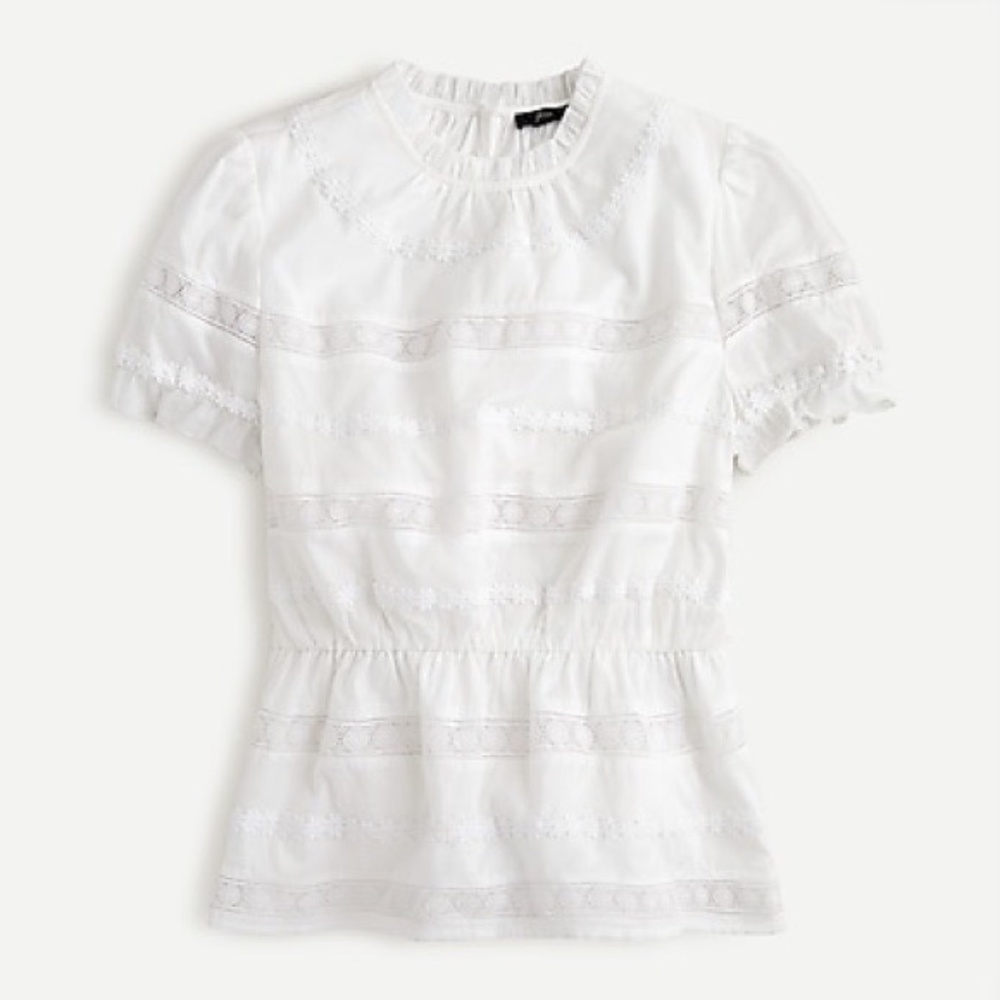 J. Crew Daisy Chain Peplum Top